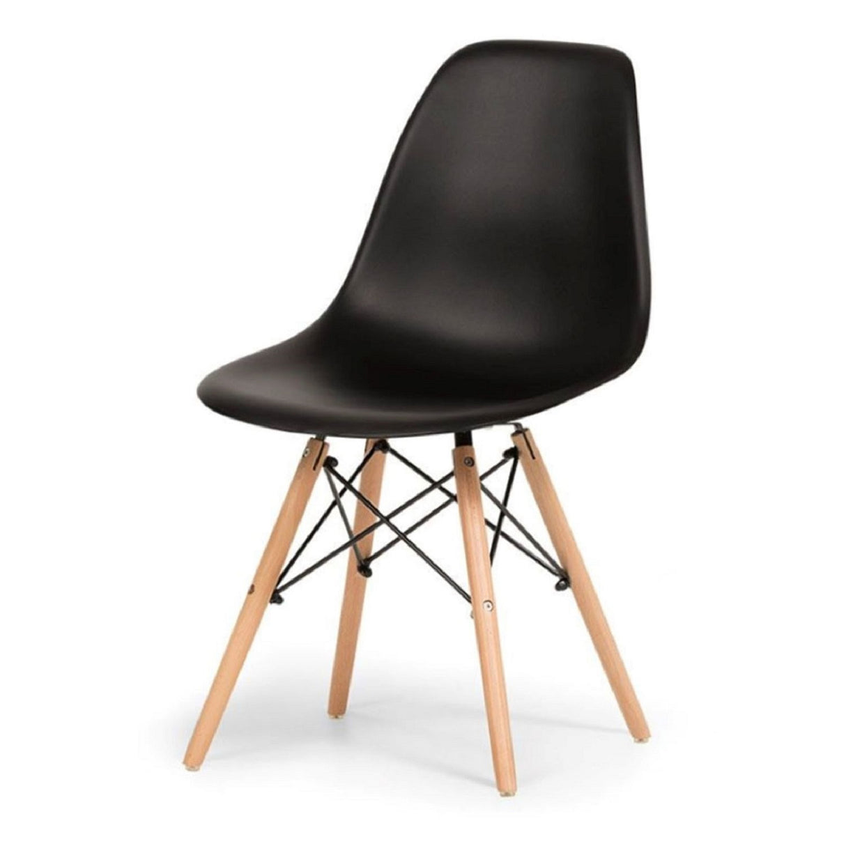 Combo Comedor y Cuatro Sillas Circular Amaretto y Negro 80x75cm para Cuatro Puestos - Comedores | Bylmo