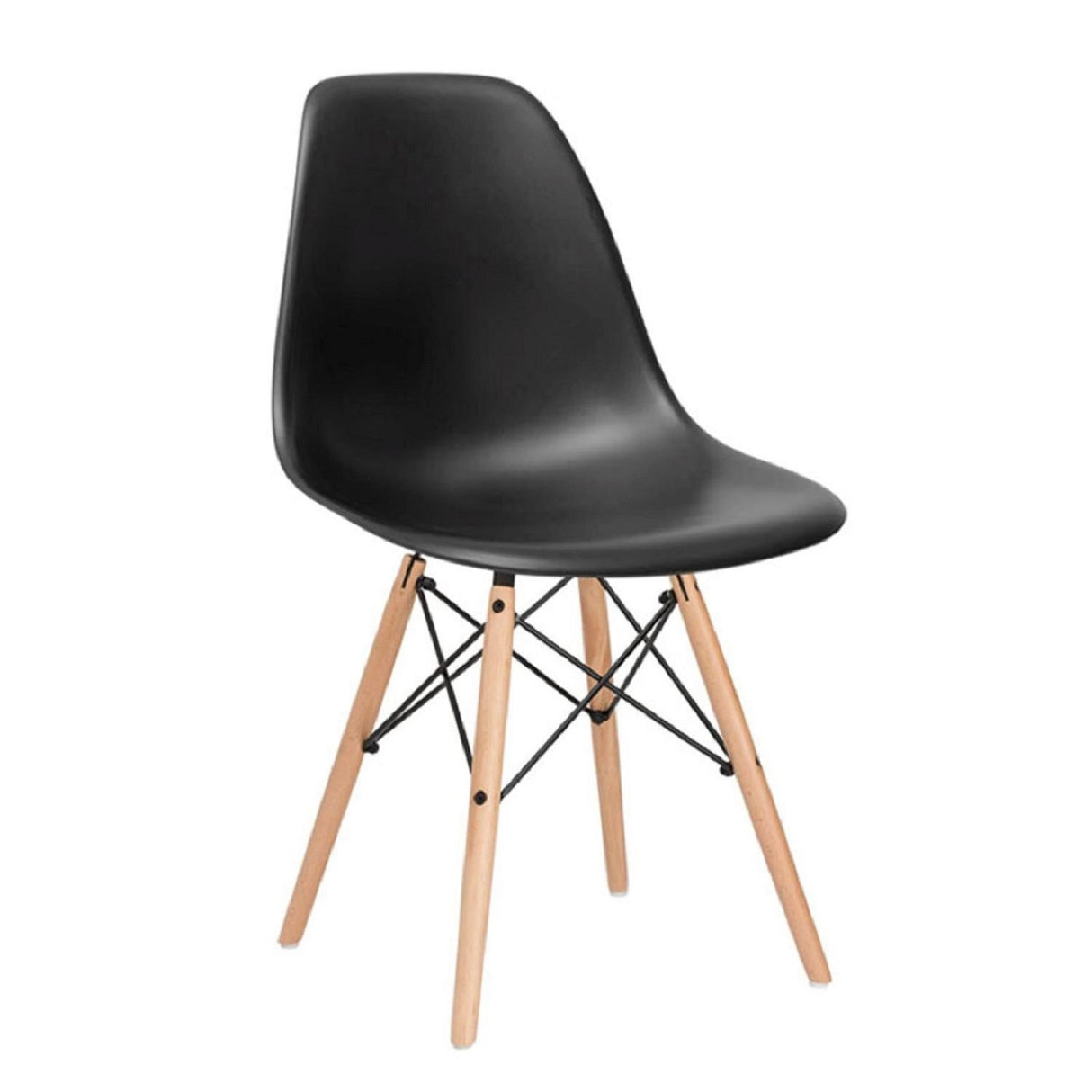 Combo Comedor y Cuatro Sillas Circular Amaretto y Negro 80x75cm para Cuatro Puestos - Comedores | Bylmo