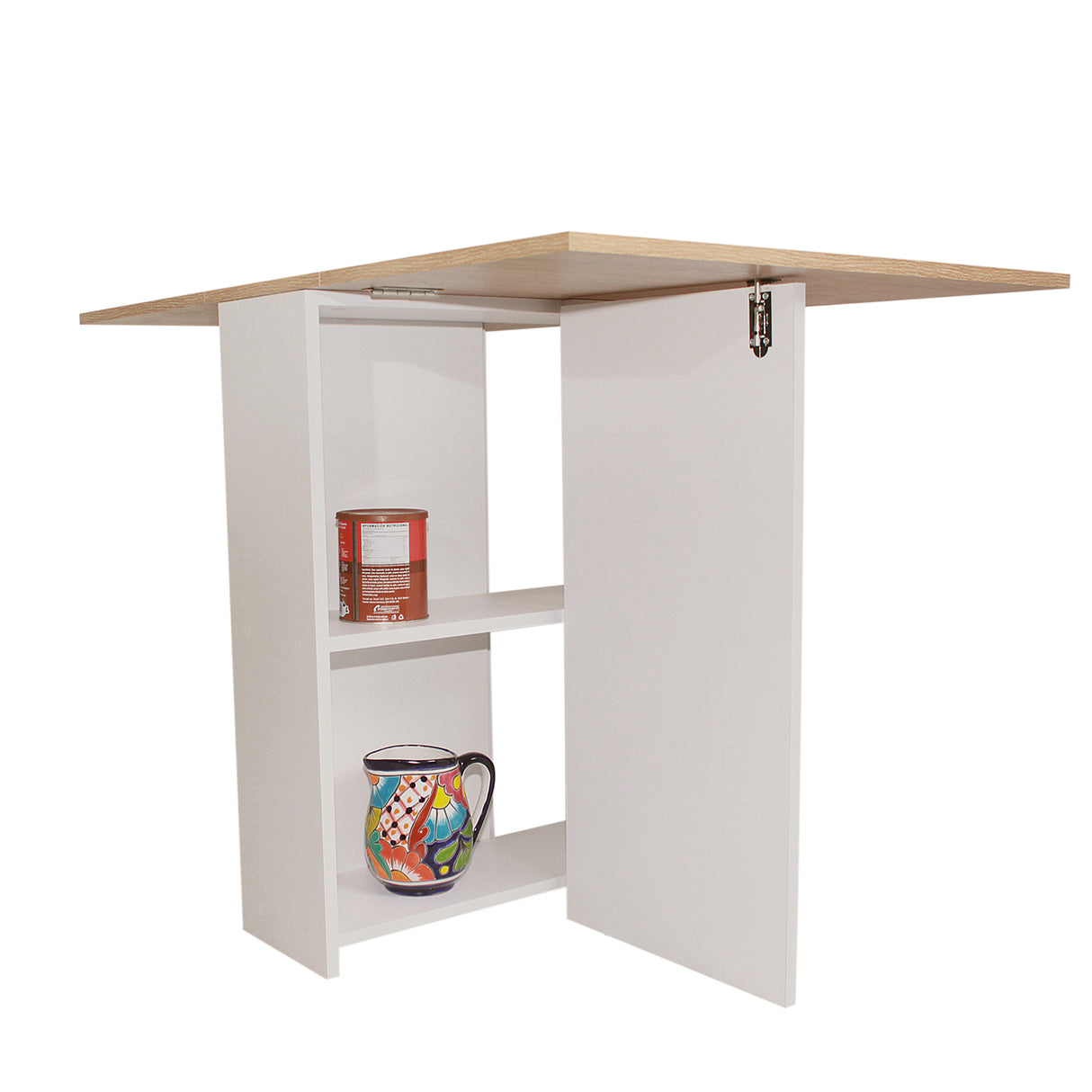 Comedor Rectangular Blanco y Vienes 110x75cm Sin Sillas para Cuatro Puestos - Comedores | Bylmo