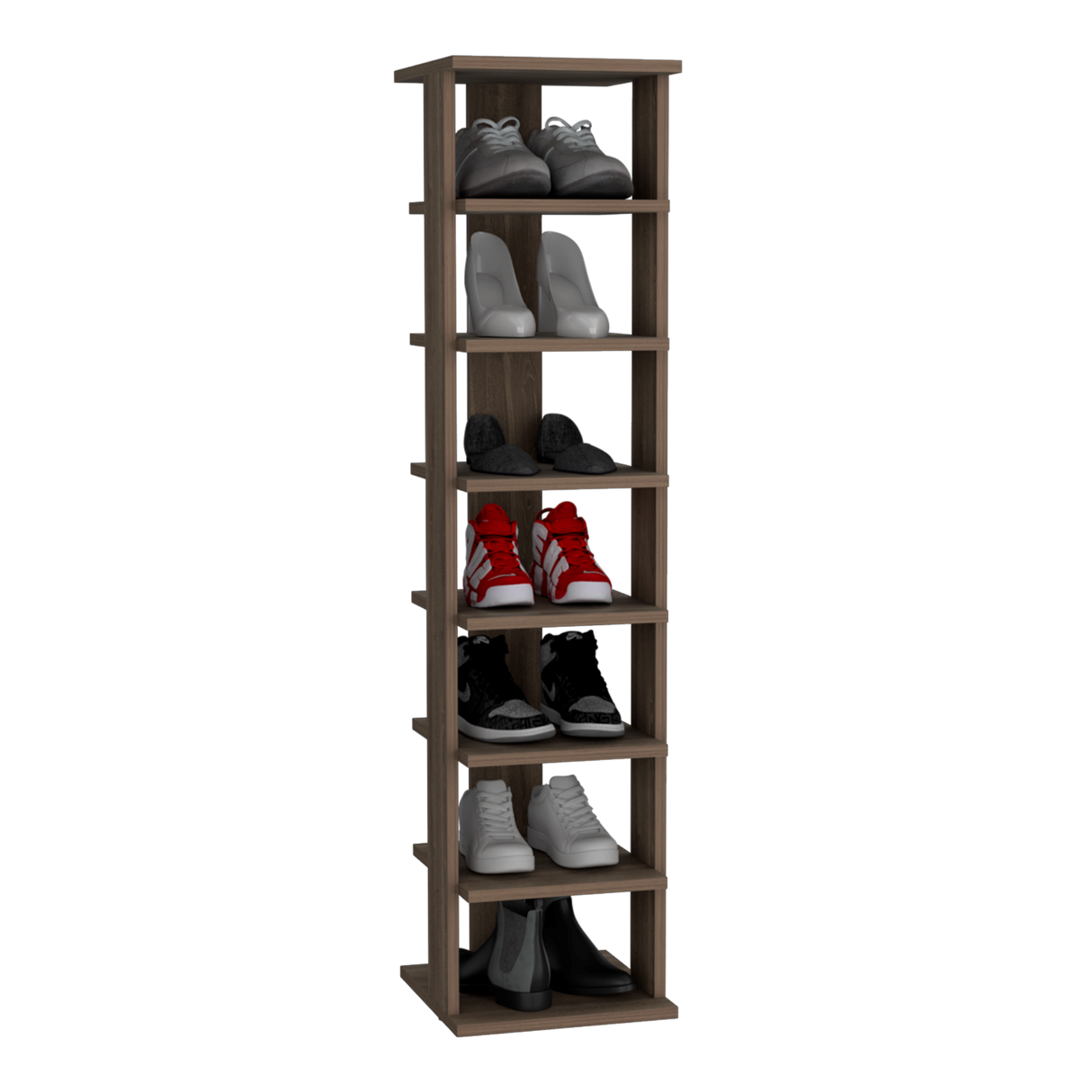 Zapatero Vertical Odesto Milan 29.7x123.8cm de Siete Niveles - Zapateros | Bylmo
