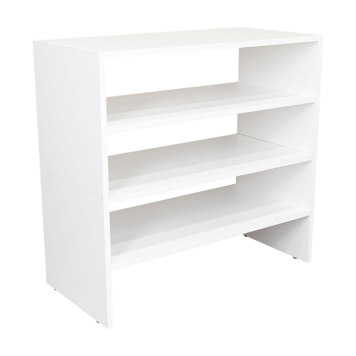 Zapatero Horizontal Silpa Blanco 72x34.9cm Apilable de Dos Niveles - Zapateros | Bylmo