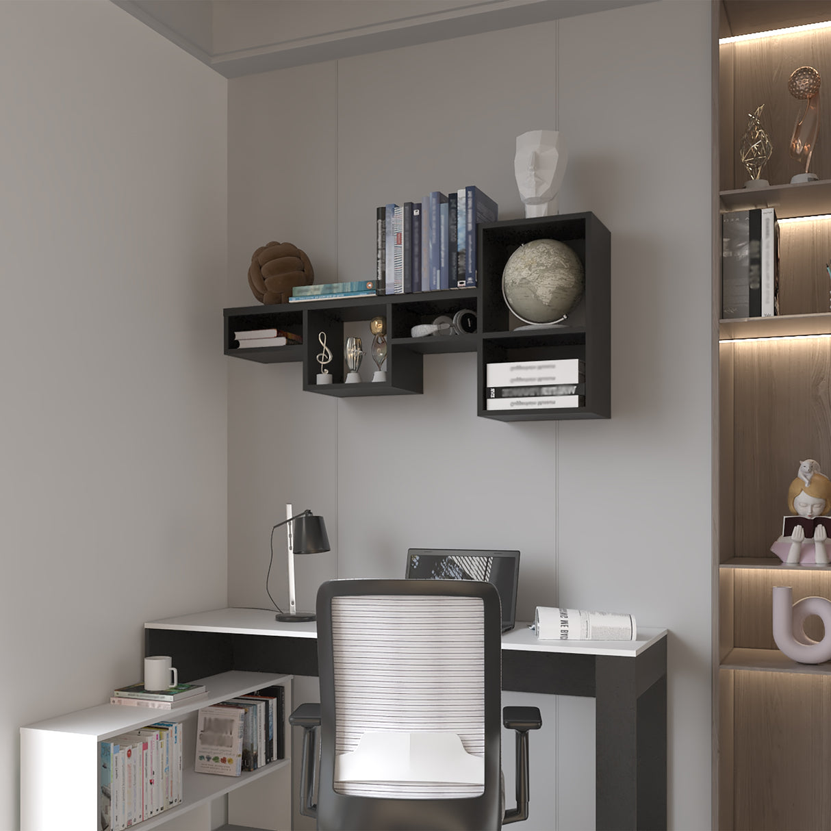 Repisa Rectangular Wall 1A Wengue 120x56cm Flotante - Repisas y Percheros | Bylmo