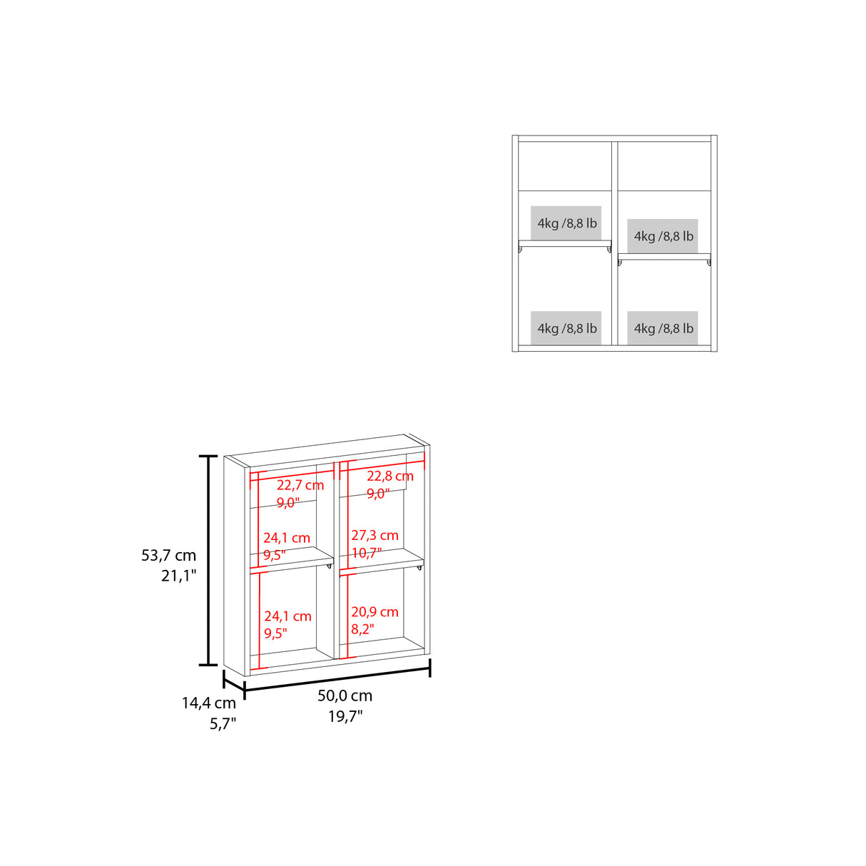 Gabinete de Baño Duma Blanco 50x53.7cm Rectangular Con Espejo - Gabinetes de Baño | Bylmo