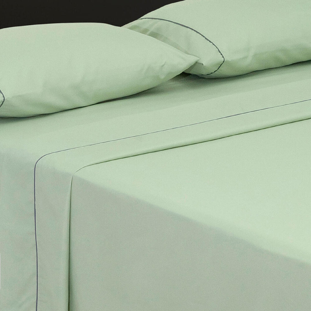 Juego de Sabanas Basic Verde Claro Resortada 2 Fundas - Sabanas | Bylmo