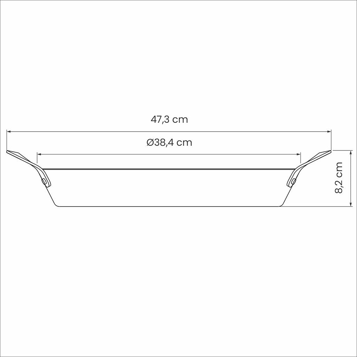 Paellera Negro 39.5x8.7cm de Hierro y de 5 Litros - Ollas y Sartenes | Bylmo
