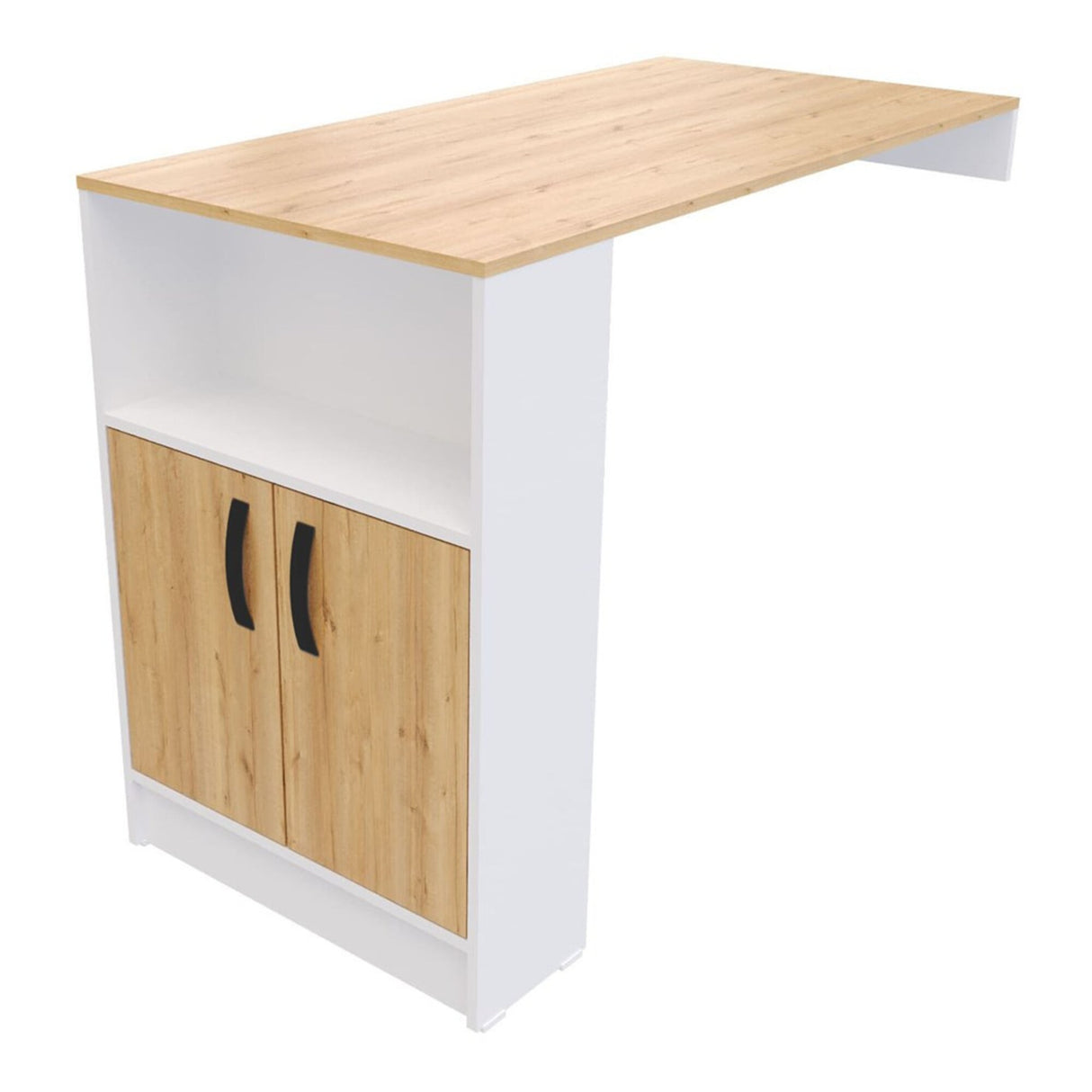 Barra de Cocina Vick Blanco y Duna 60x90cm De Pared Con Patas - Barras y Muebles Auxiliares | Bylmo