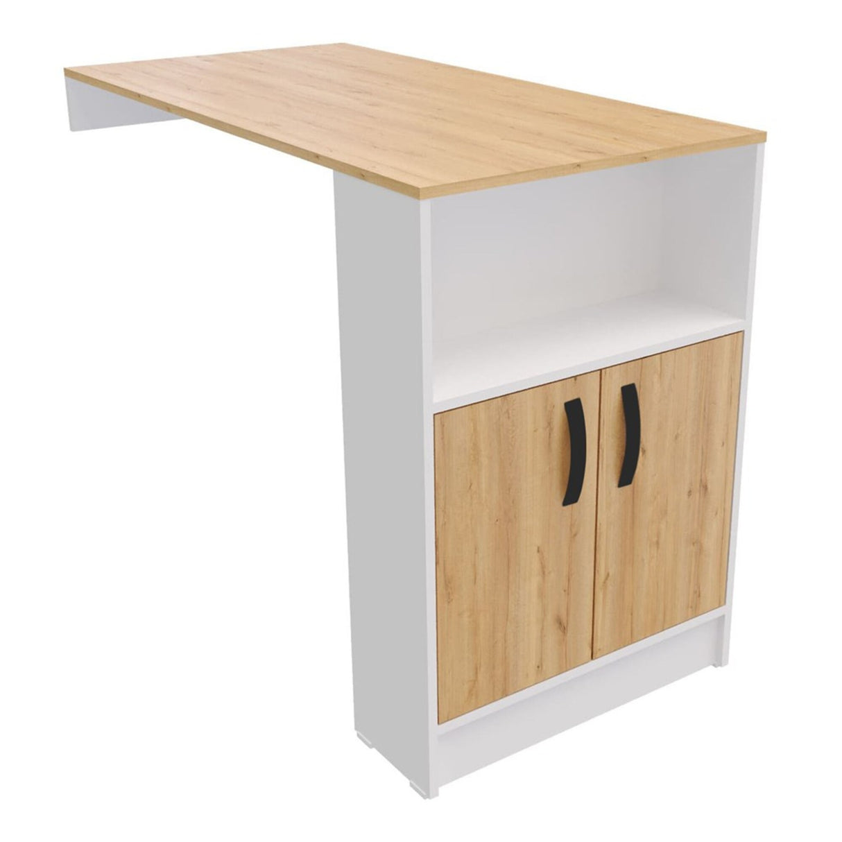 Barra de Cocina Vick Blanco y Duna 60x90cm De Pared Con Patas - Barras y Muebles Auxiliares | Bylmo