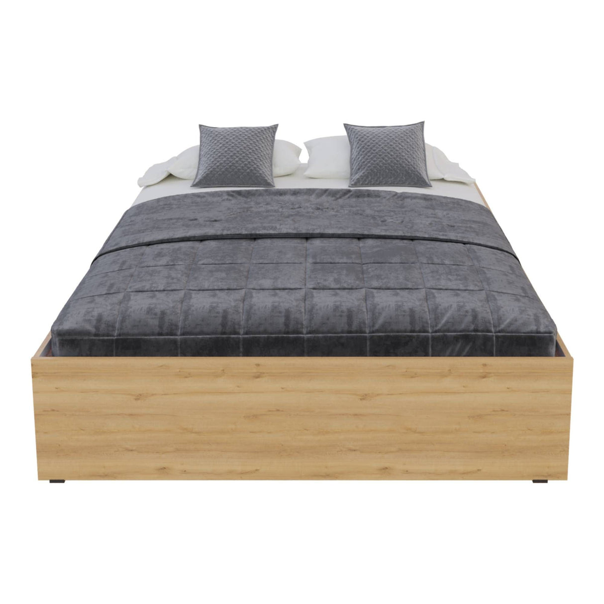 Cama Chicago Duna y Blanco Para Cama Doble 140 X 190 Sin Cabecero y Almacenamiento - Camas | Bylmo