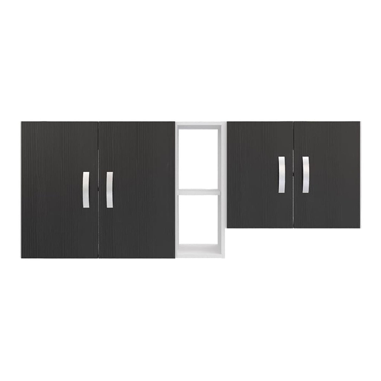 Mueble Superior Hannah Blanco y Wengue 150x56cm Para Lado Izquierdo o Derecho - Muebles Superiores | Bylmo