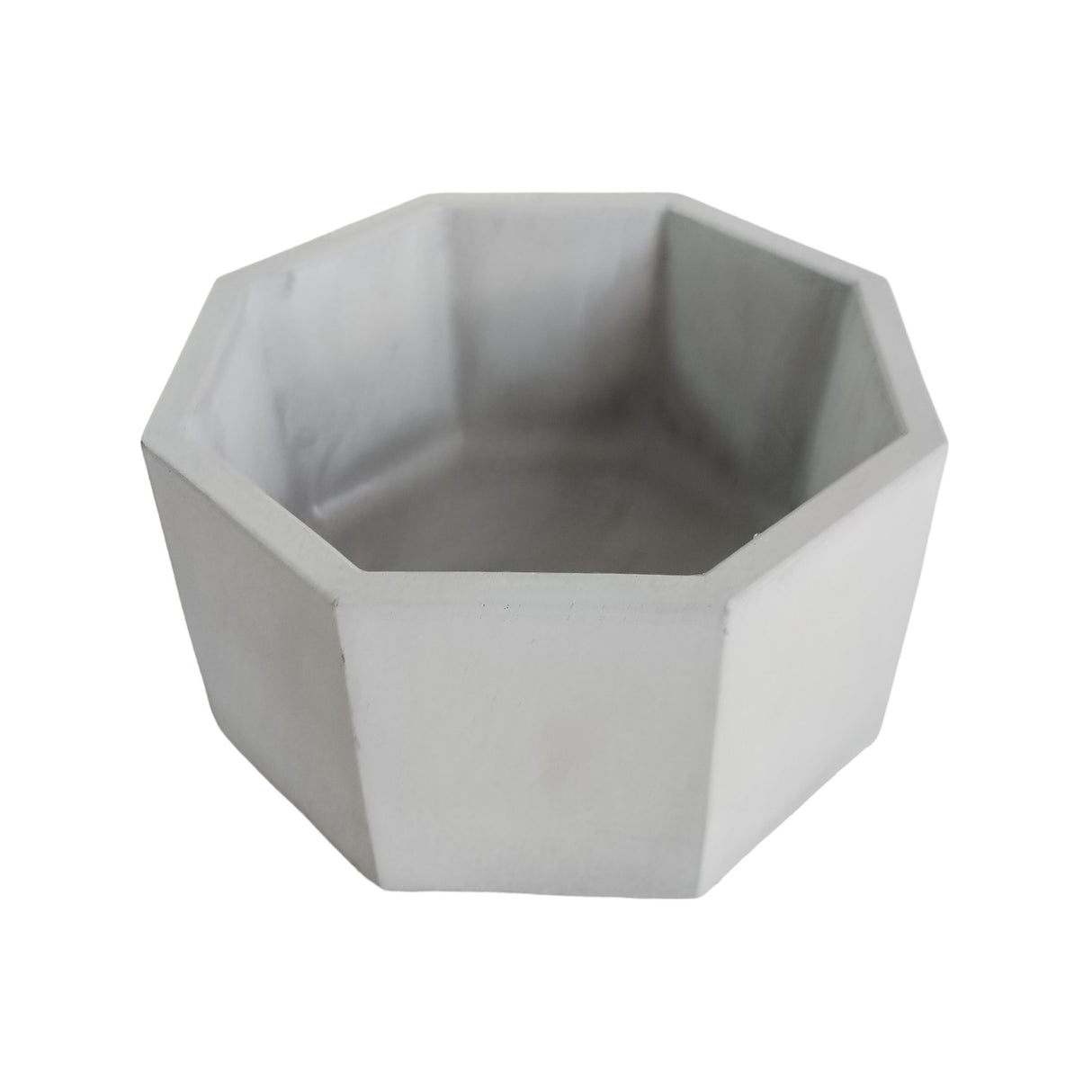 Matera de mesa Mediana Terrario Gris 18x8.5cm Hexagonal - MATERAS Y MACETAS | Bylmo