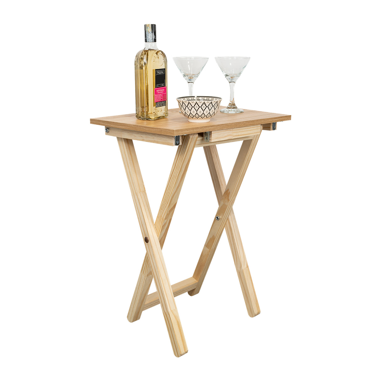 Mesa Auxiliar Plegable Otis Fresno Europeo 48.5x66cm Cuadrado - MESAS AUXILIARES | Bylmo