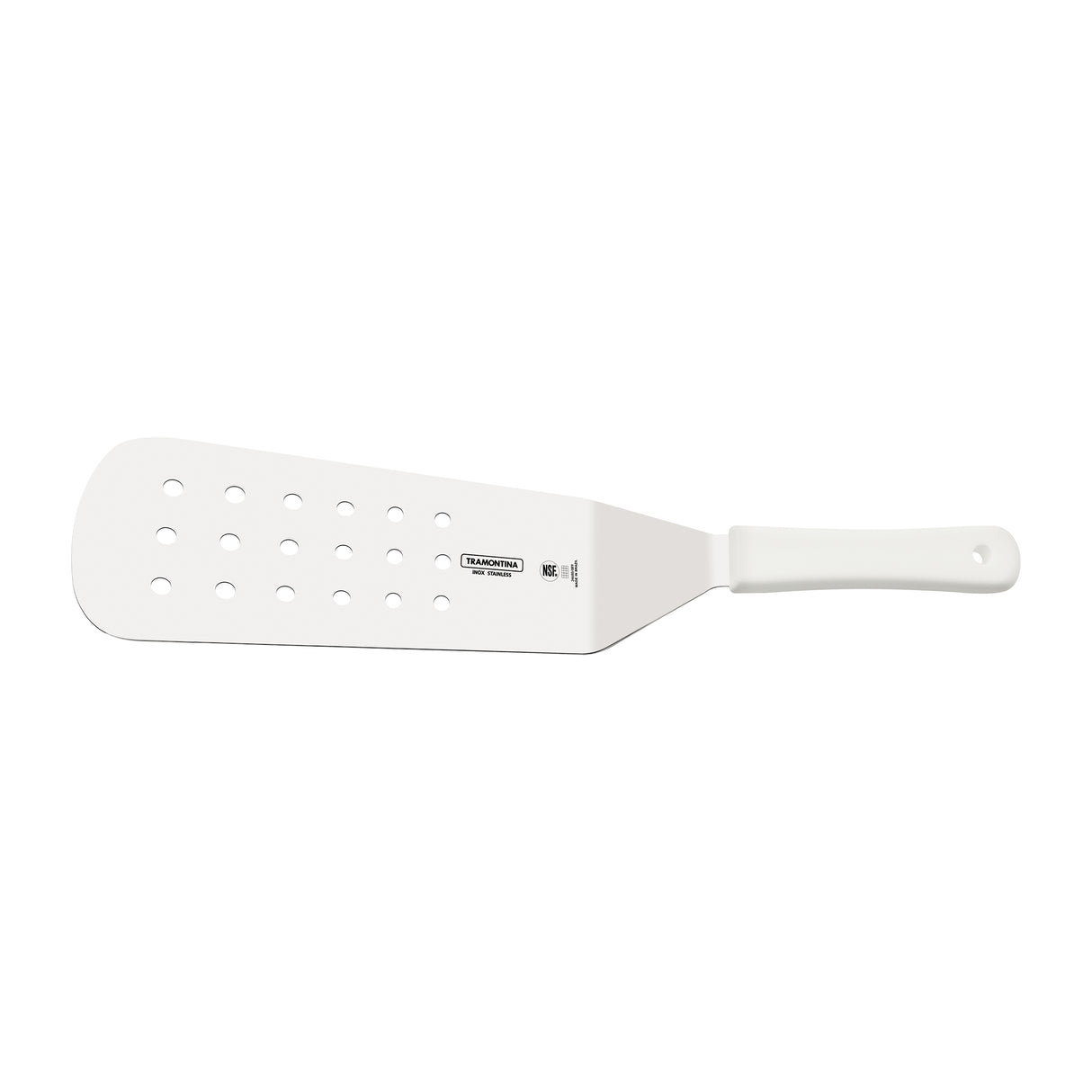 Espátula Profesional Perforada Profissional Master Blanco y Acero 7.6x11.2cm Para Cocinar - UTENSILIOS PARA COCINAR | Bylmo