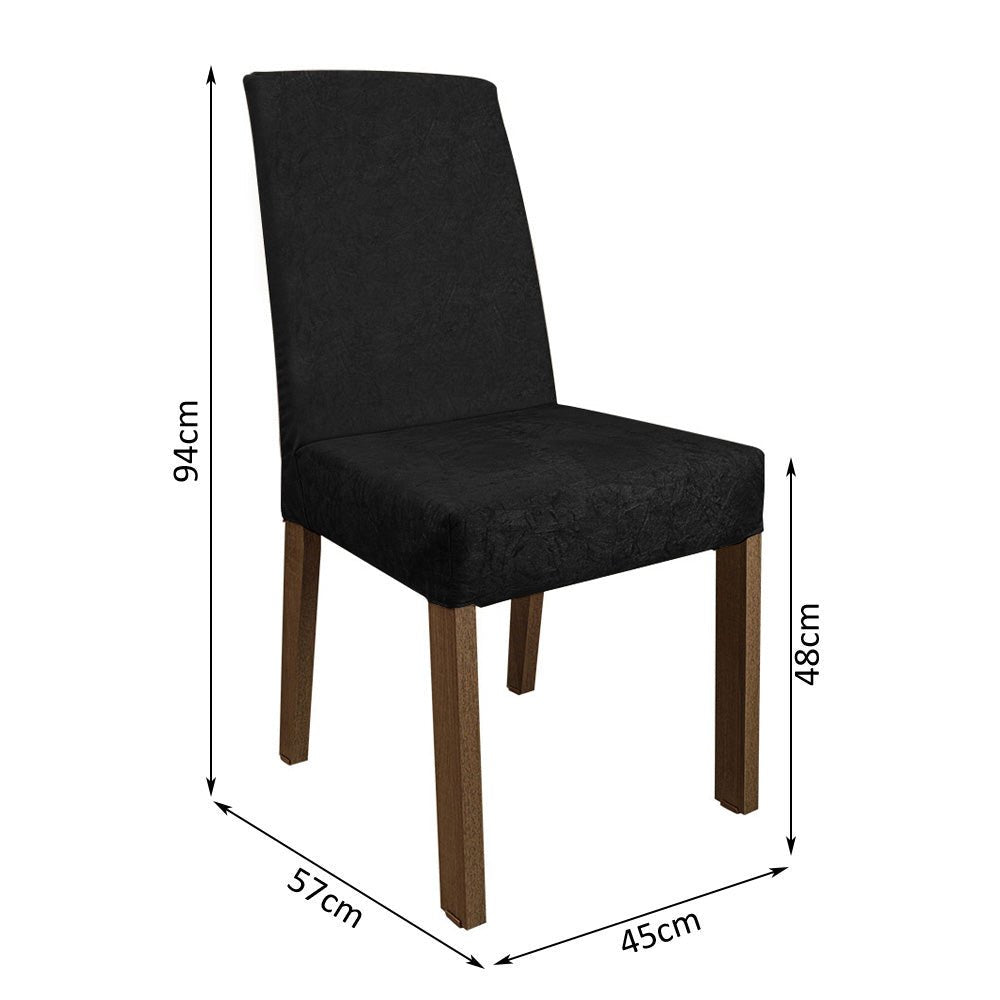 Combo Comedor y Sillas Doris Marron Oxford 136x77cm Cuadrado de Ocho Puestos con Ocho Sillas - COMEDORES | Bylmo