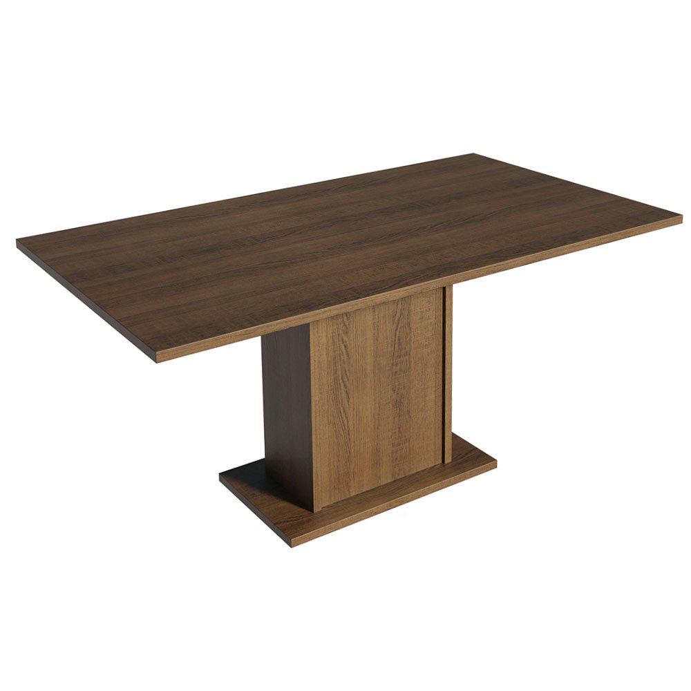 Combo Comedor y Sillas Keila Marron Oxford 160x79cm Cuadrado de Cuatro Puestos con Cuatro Sillas - COMEDORES | Bylmo