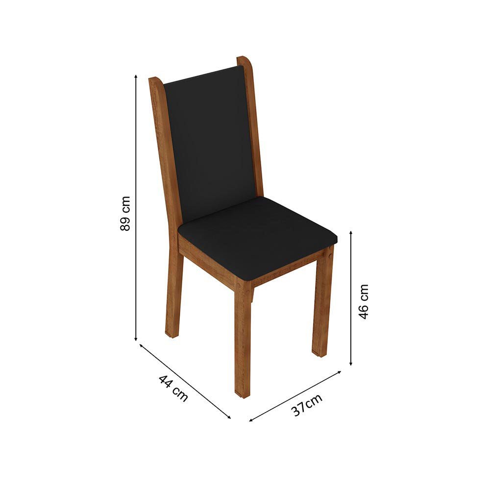 Combo Comedor y Sillas Marisa Marron y Negro 136x77cm Cuadrado de Ocho Puestos con Ocho Sillas - COMEDORES | Bylmo