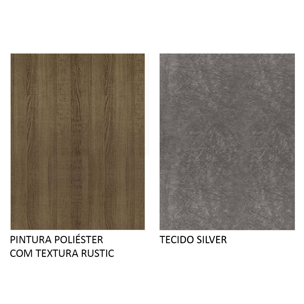 Kit x 2 Sillas Comedor Marron y Plata 45x94cm con Espaldar Liso - SILLAS Y BUTACOS | Bylmo