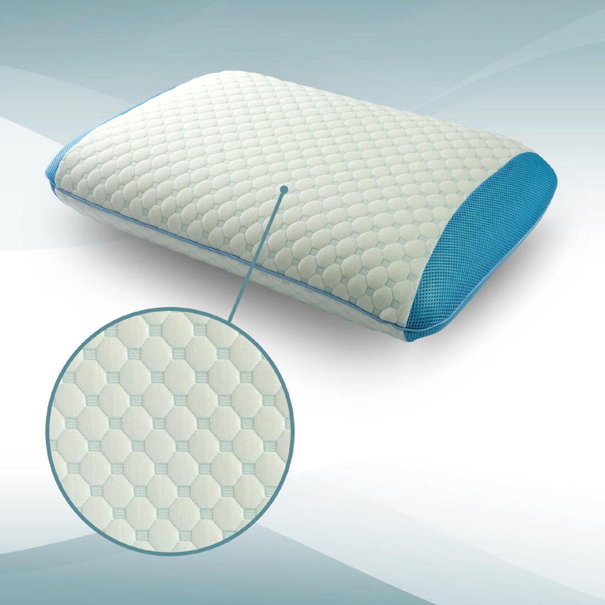 Almohada Air Flow de Espuma Viscoelastica 60x12cm Medio Firme - ALMOHADAS | Bylmo