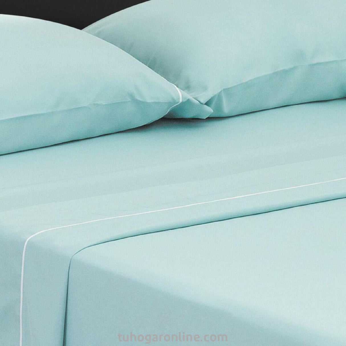 Juego de Sábanas Basic Fondo Entero Aguamarina Para Cama Queen 160 X 190 Cm - SABANAS | Bylmo