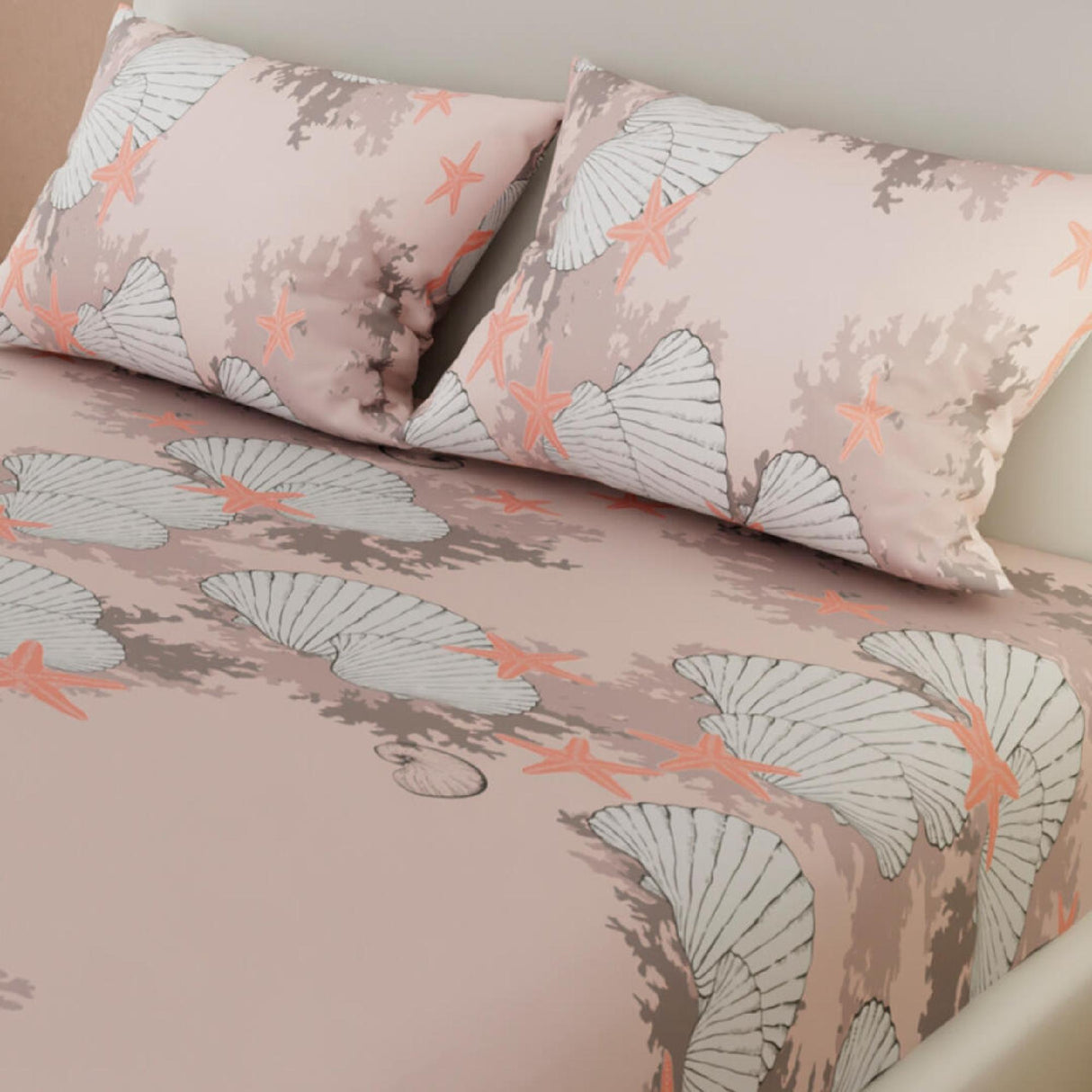 Sábana Ajustable Océano Palo de Rosa Para Cama Doble 140 X 190 Cm - SABANAS | Bylmo