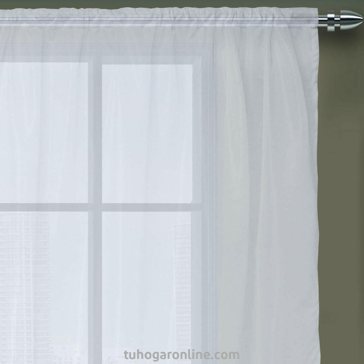 Cortina Velo Fondo Entero Blanco 280x220cm Deslizante Para Tubo - VELOS | Bylmo