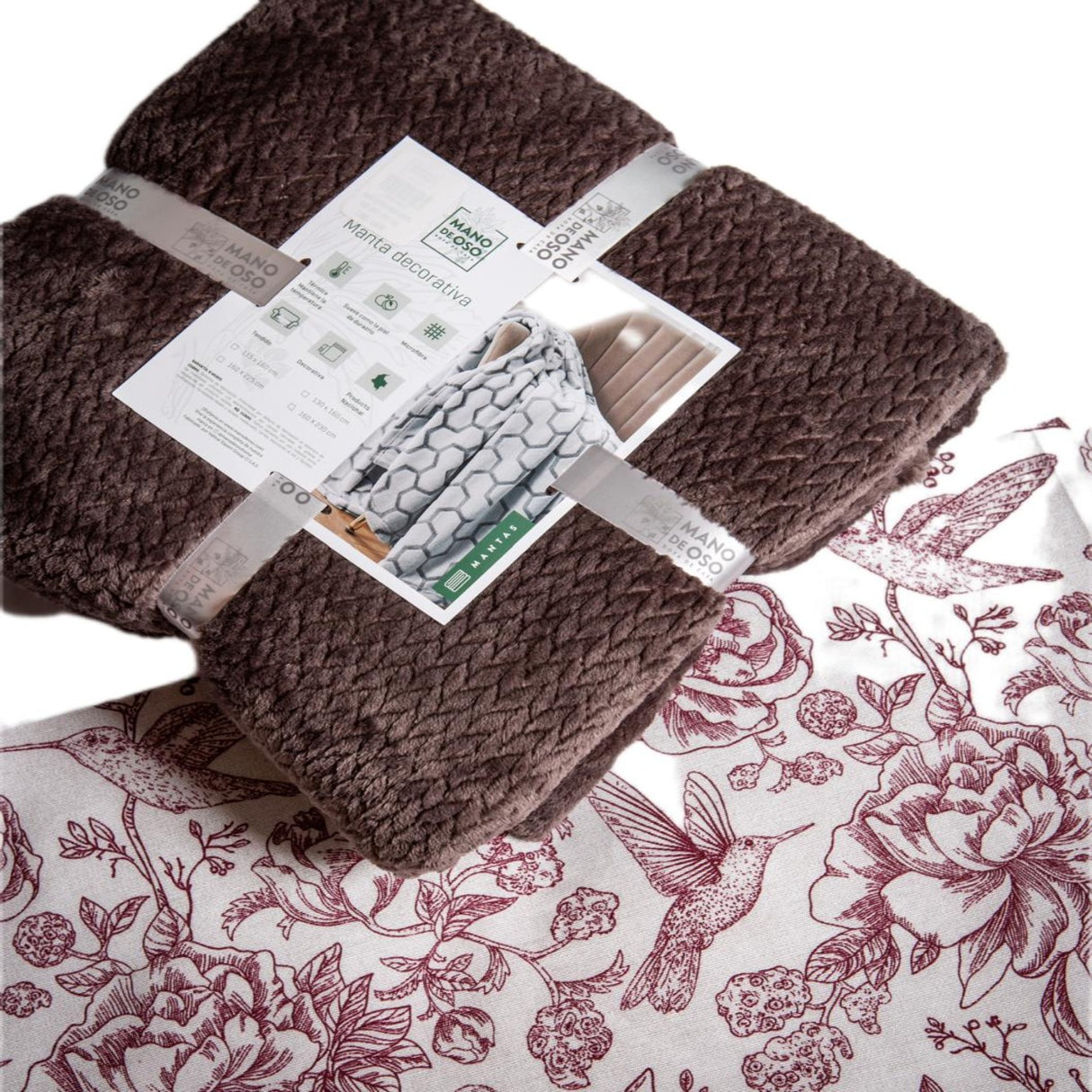 Cobija Térmica Flannel Velvet Cafe 160x230cm Fondo Entero Ultrasuave - COBIJAS Y MANTAS | Bylmo