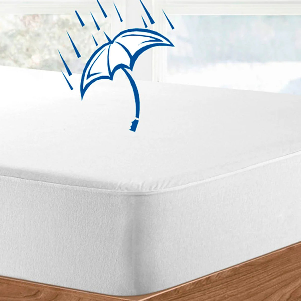 Protector de Colchón Impermeable Punto Blanco Para Cama Queen 160 X 190 Cm - PROTECTORES DE COLCHON | Bylmo