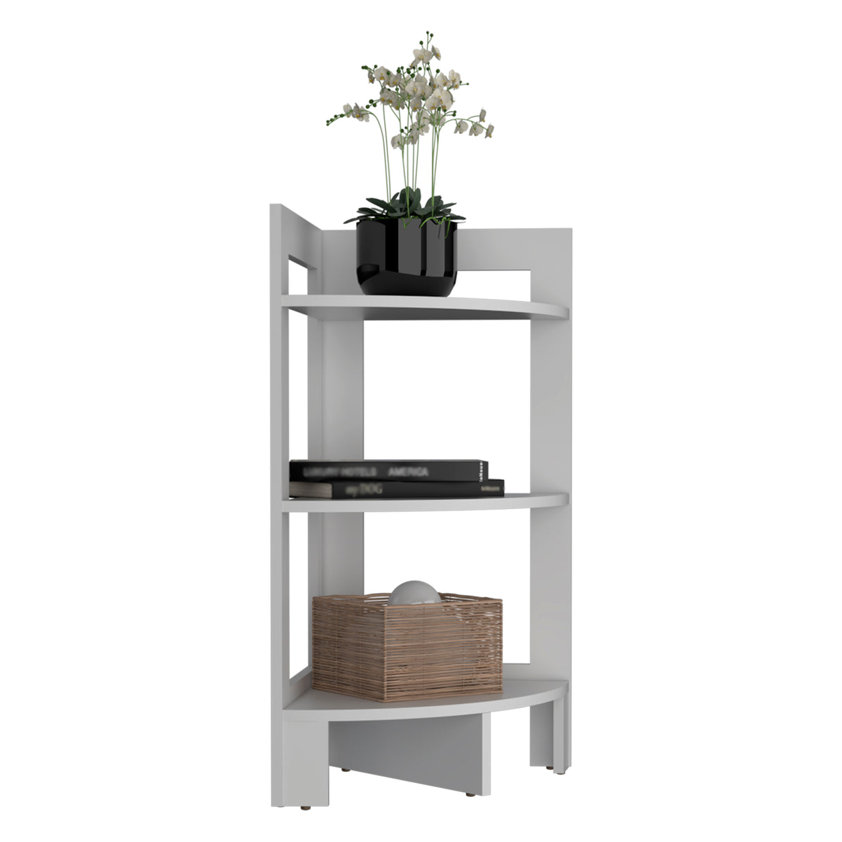 Mesa Auxiliar Riga Blanco 39x80cm Esquinero y Rectangular - MESAS AUXILIARES | Bylmo