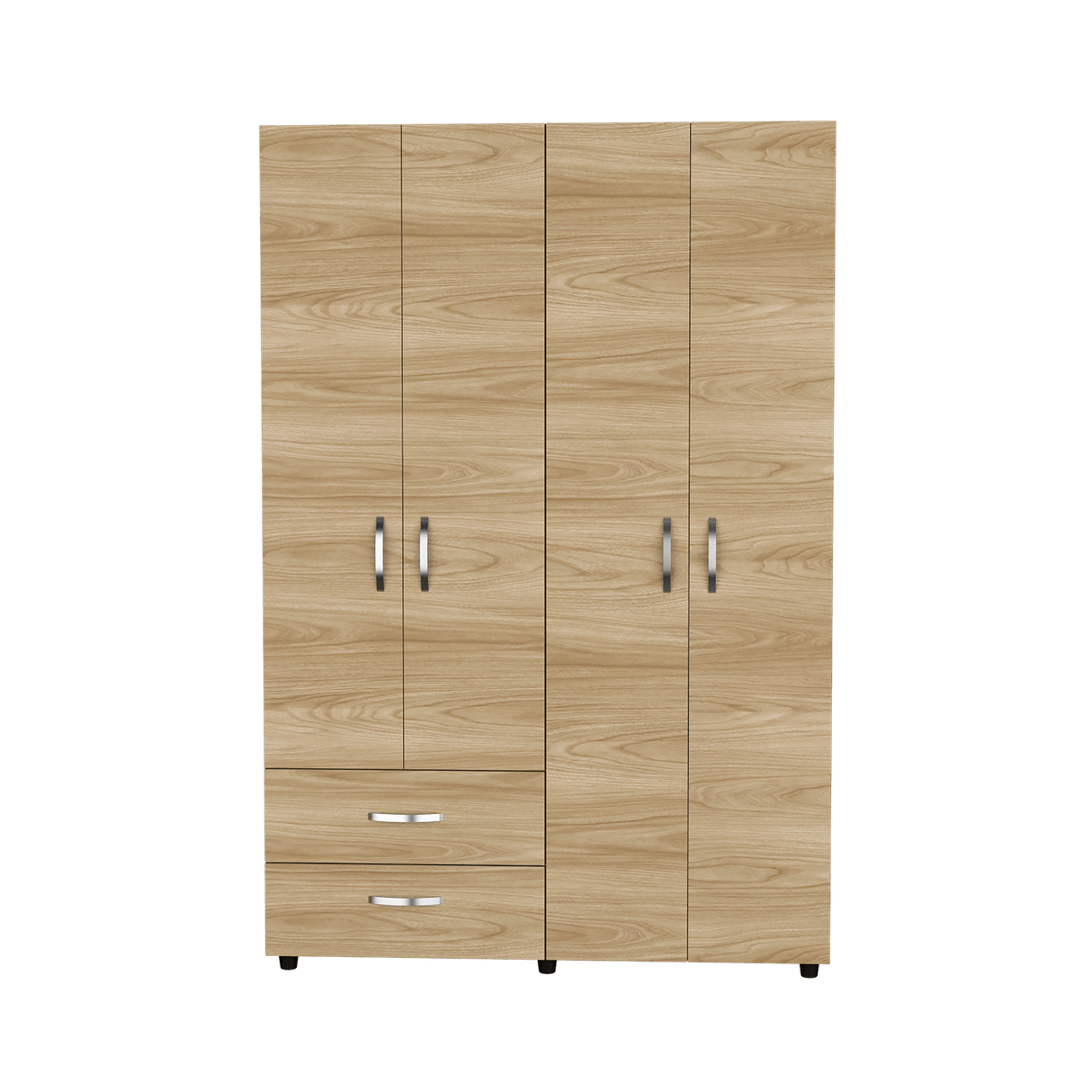 Closet Ankora Fresno Europeo y Wengue 120x180cm Con Dos Cajones y Dos Entrepaños - CLOSETS | Bylmo