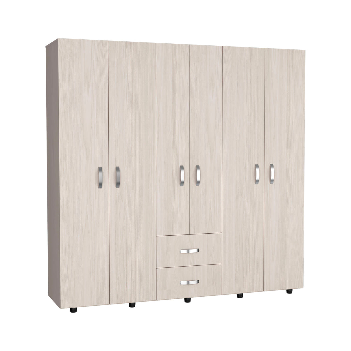 Closet Barilo Niebla y Blanco 200x200cm Con Dos Cajones y Cuatro Entrepaños - CLOSETS | Bylmo