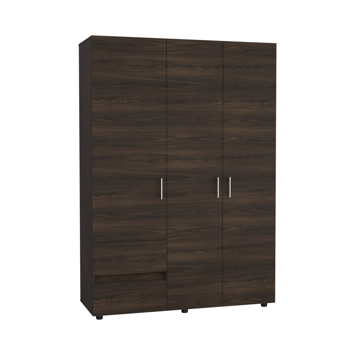 Closet Dassel Nogal y Wengue 140x200cm Con Dos Cajones y Dos Entrepaños - CLOSETS | Bylmo
