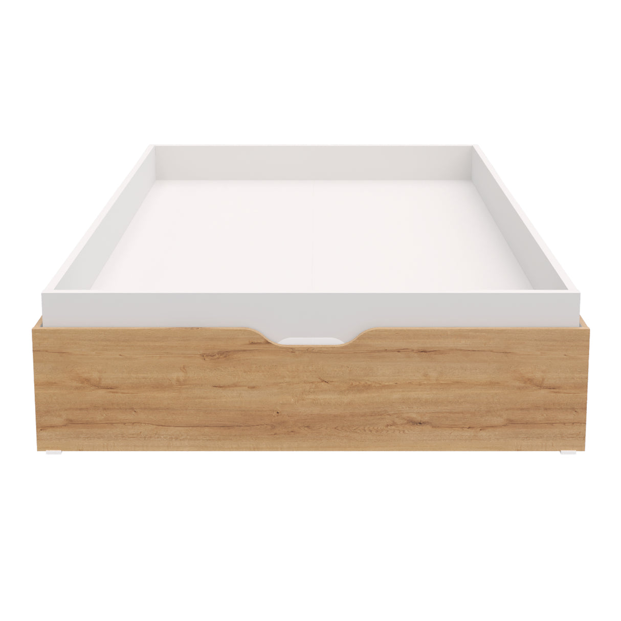 Cama Baúl Emily Duna y Blanco 150x45cm Para Colchón Doble 140 X 200 CM - CAMAS | Bylmo