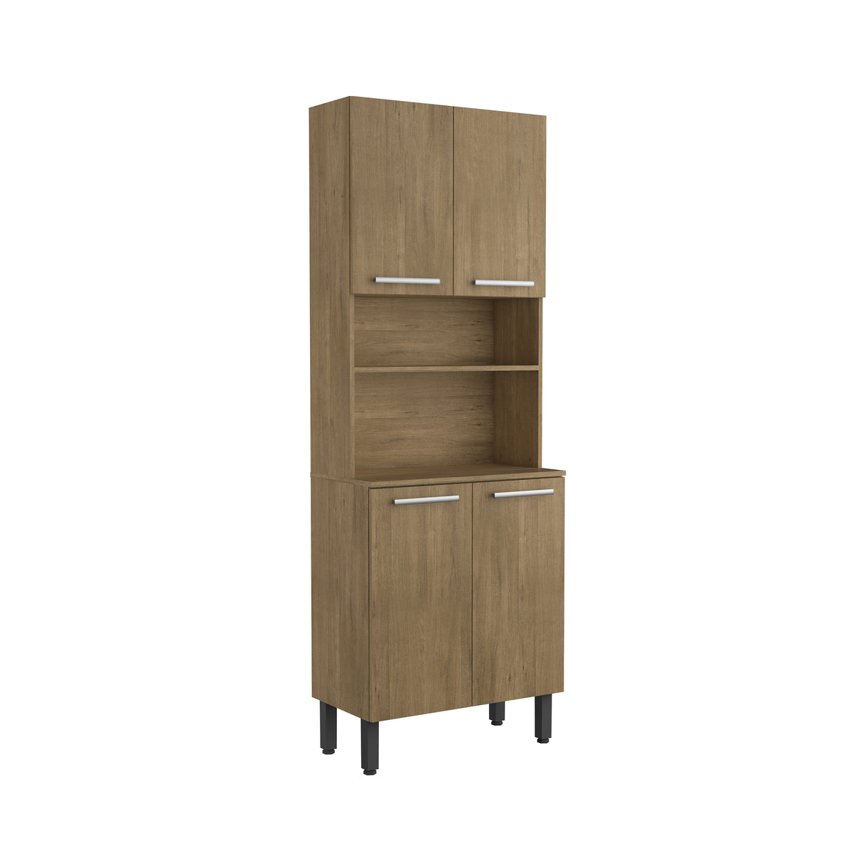 Alacena Rovere 70x198cm Con Cuatro Puertas y Con Patas - ALACENAS Y MUEBLES MICROONDAS | Bylmo