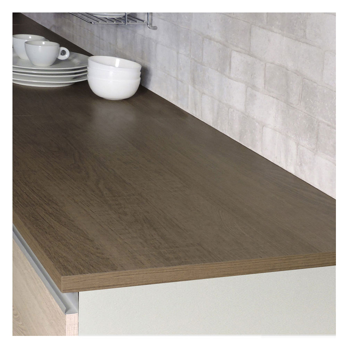 Mesón de Cocina Marron 120x52cm de Madera MDP Sin Perforaciones - MESONES DE COCINA | Bylmo