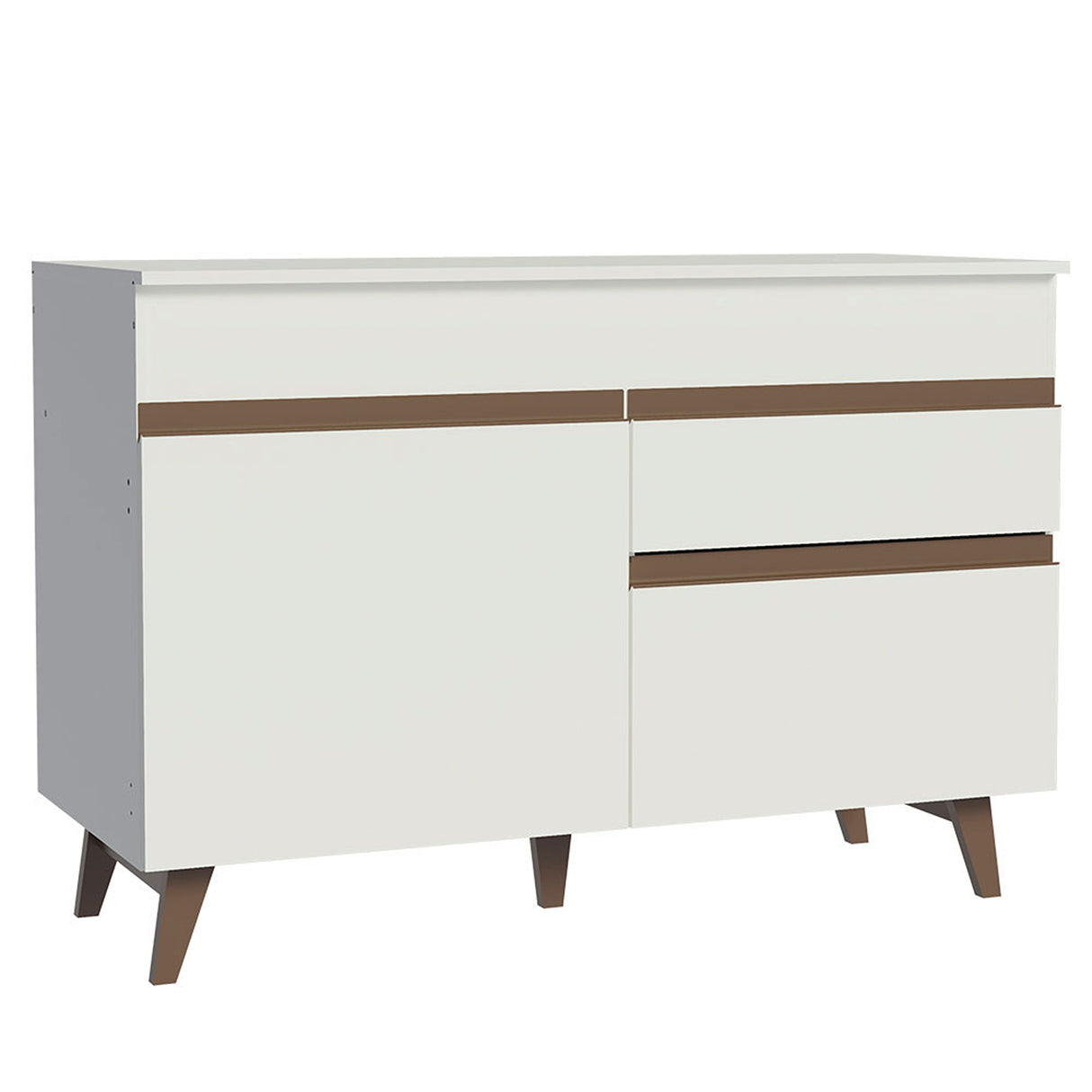 Mueble Inferior de Cocina Reims Blanco 120x83cm con Mesón de Madera - MUEBLES INFERIORES DE COCINA | Bylmo
