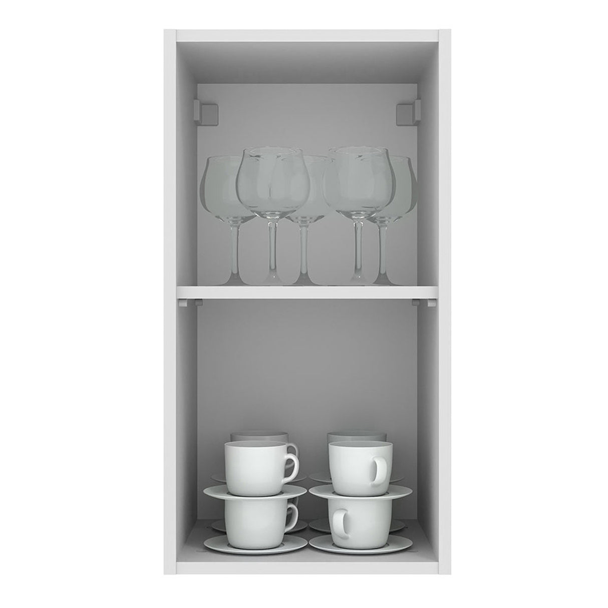 Mueble Superior de Cocina Agata Blanco y Crema 35x66cm con Un Entrepaño - MUEBLES SUPERIORES DE COCINA | Bylmo