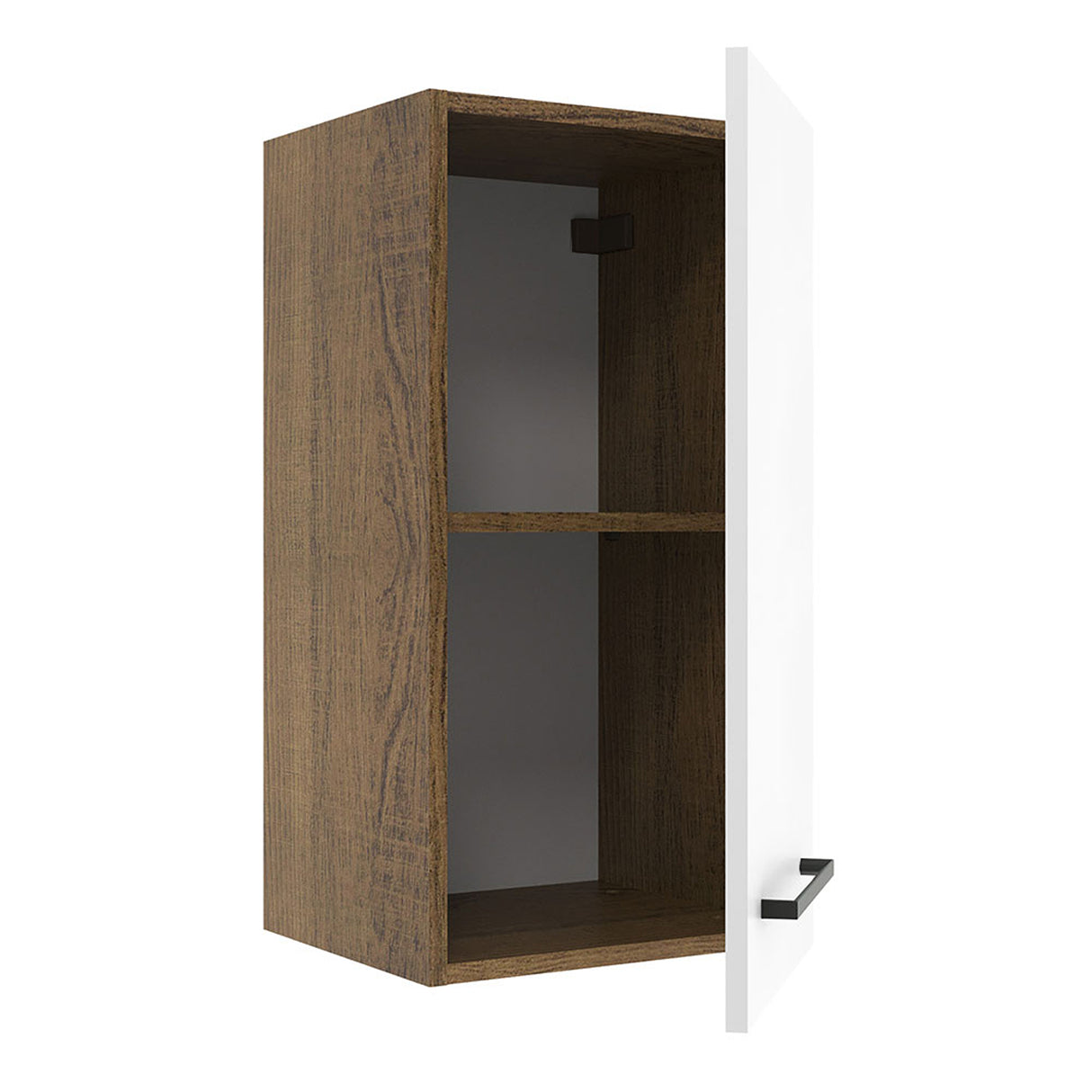 Mueble Superior de Cocina Agata Marron y Blanco 35x66cm con Un Entrepaño - MUEBLES SUPERIORES DE COCINA | Bylmo