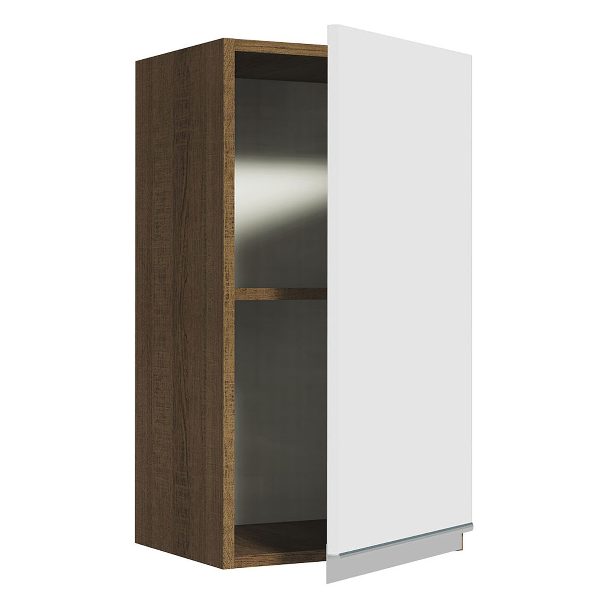 Mueble Superior de Cocina Glamy Marron y Blanco 35x66cm con Un Entrepaño - MUEBLES SUPERIORES DE COCINA | Bylmo