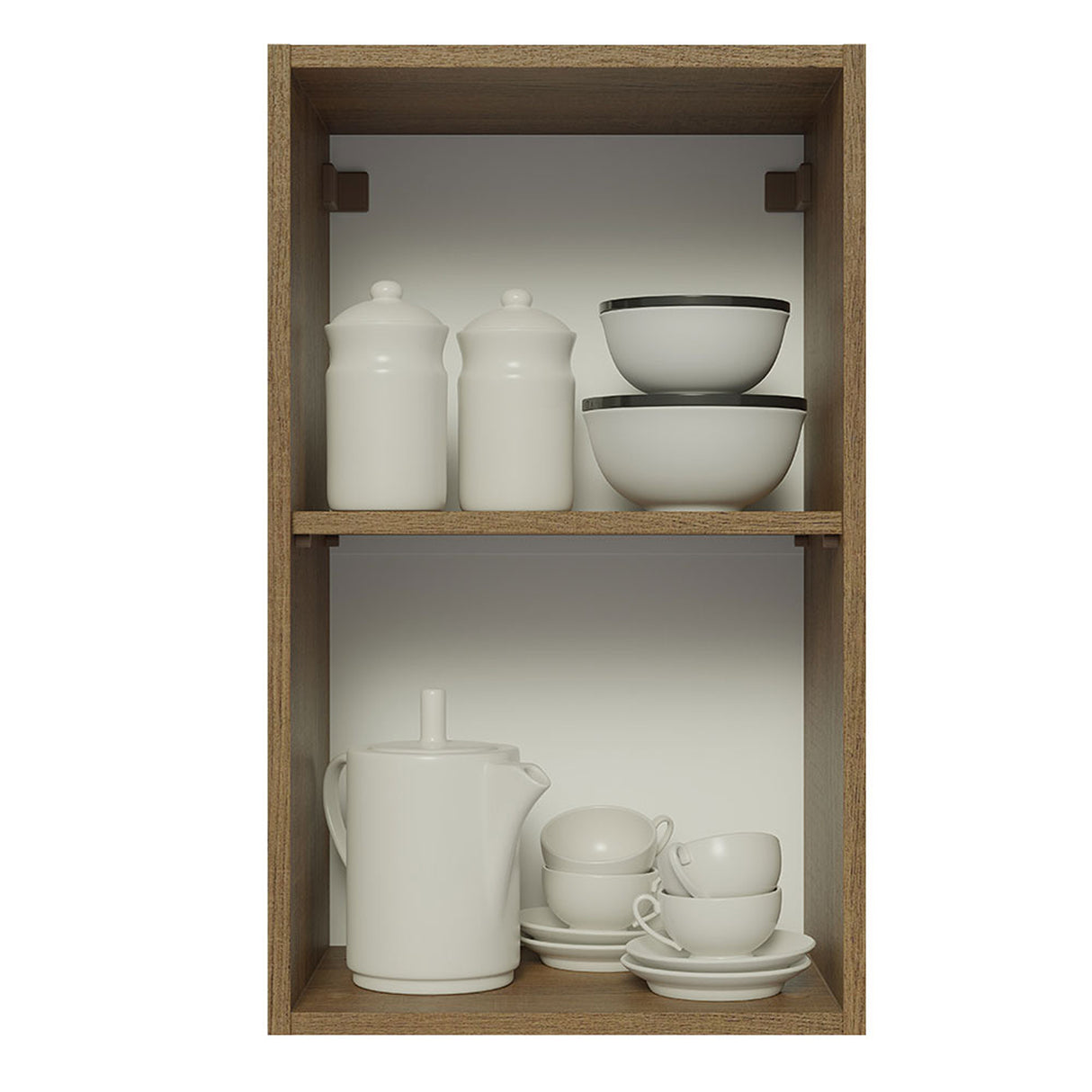 Mueble Superior de Cocina Agata Marron 40x66cm con Un Entrepaño - MUEBLES SUPERIORES DE COCINA | Bylmo