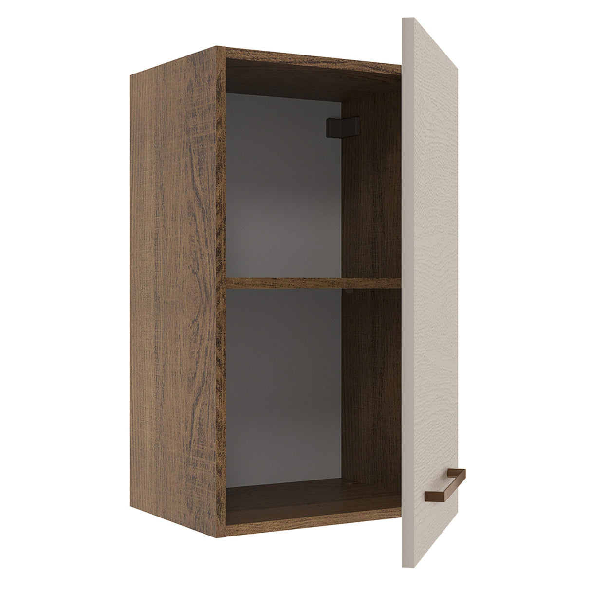 Mueble Superior de Cocina Agata Marron y Crema 40x66cm con Un Entrepaño - MUEBLES SUPERIORES DE COCINA | Bylmo