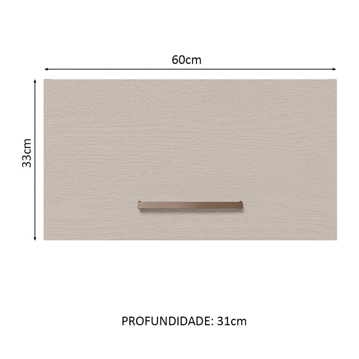 Mueble Superior de Cocina Agata Marron y Crema 60x33cm Sin Entrepaños - MUEBLES SUPERIORES DE COCINA | Bylmo