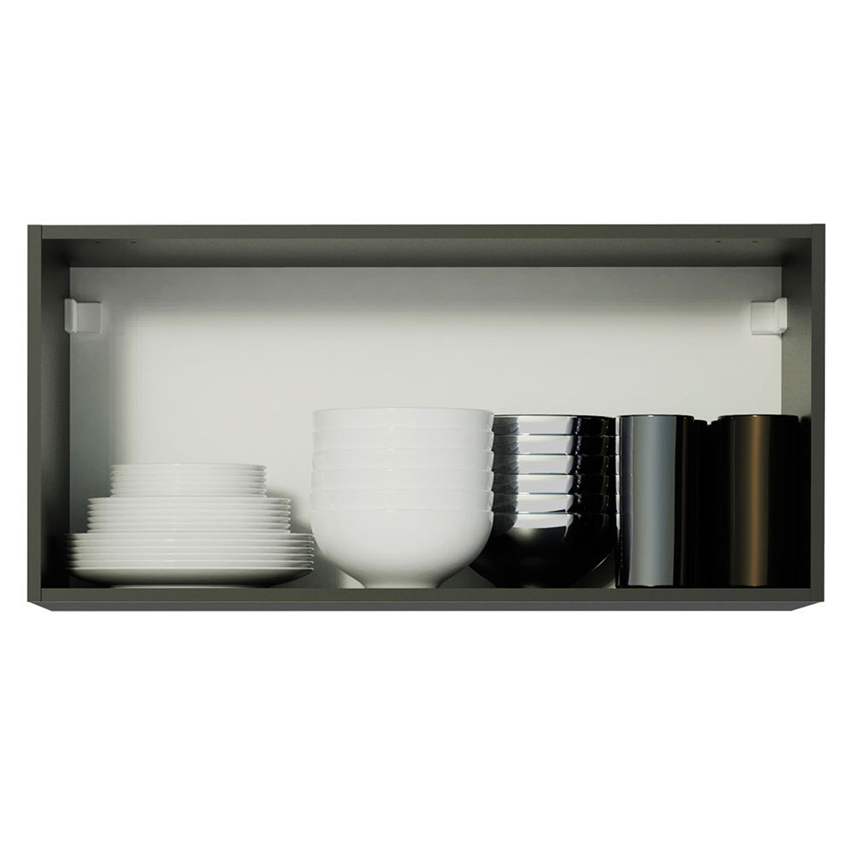 Mueble Superior de Cocina Reims Negro 70x33cm Sin Entrepaños - MUEBLES SUPERIORES DE COCINA | Bylmo