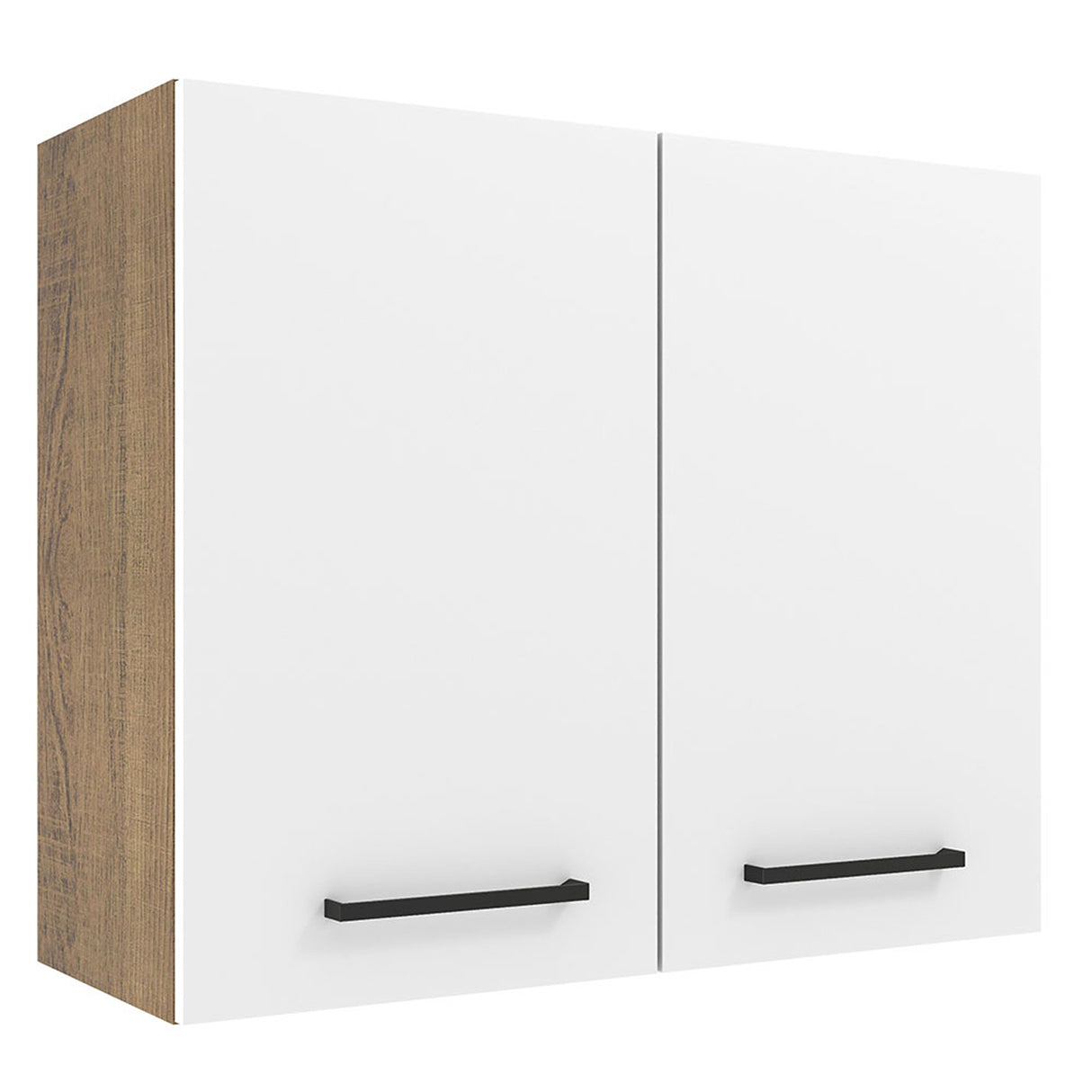 Mueble Superior de Cocina Agata Marron y Blanco 80x66cm con Un Entrepaño - MUEBLES SUPERIORES DE COCINA | Bylmo