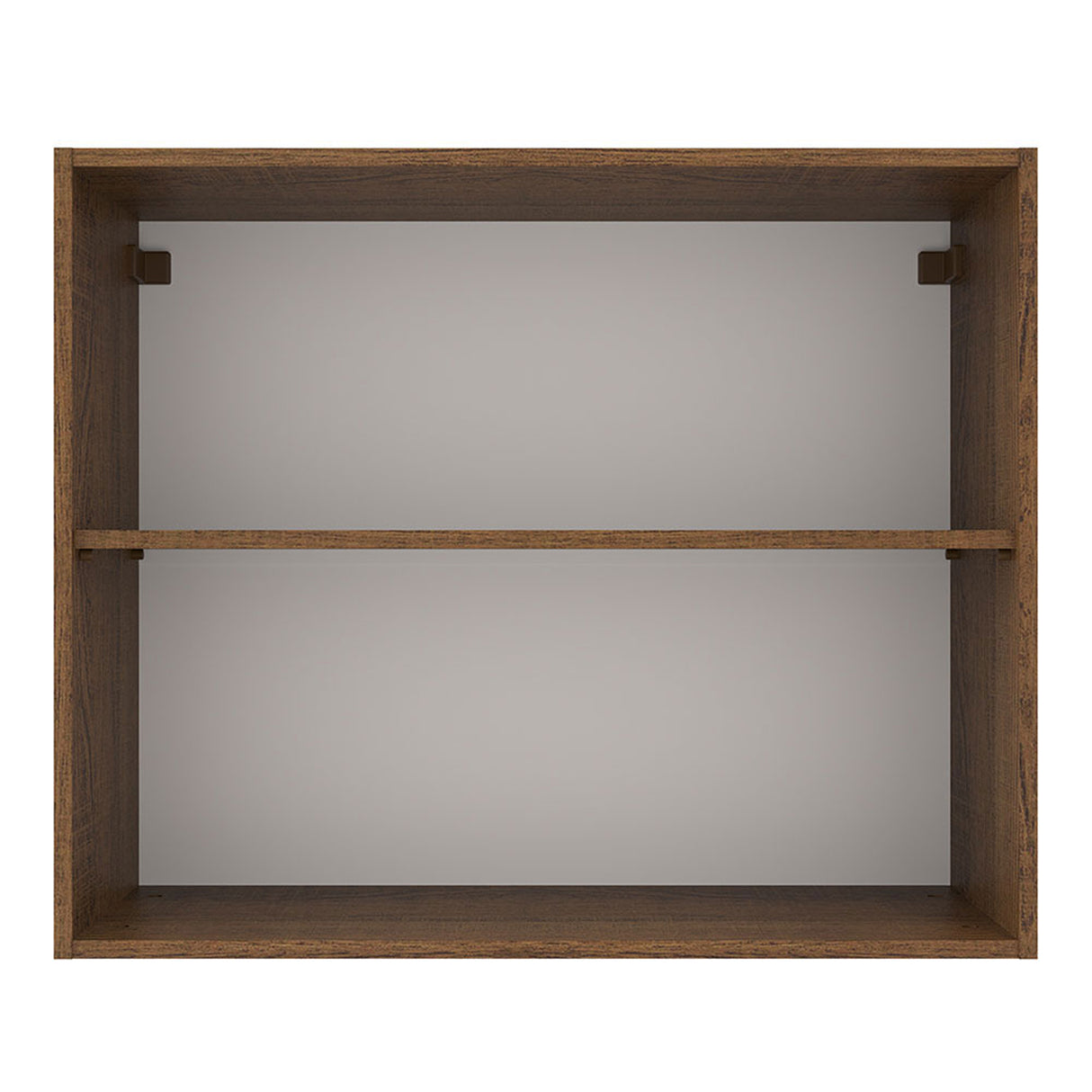 Mueble Superior de Cocina Agata Marron y Blanco 80x66cm con Un Entrepaño - MUEBLES SUPERIORES DE COCINA | Bylmo