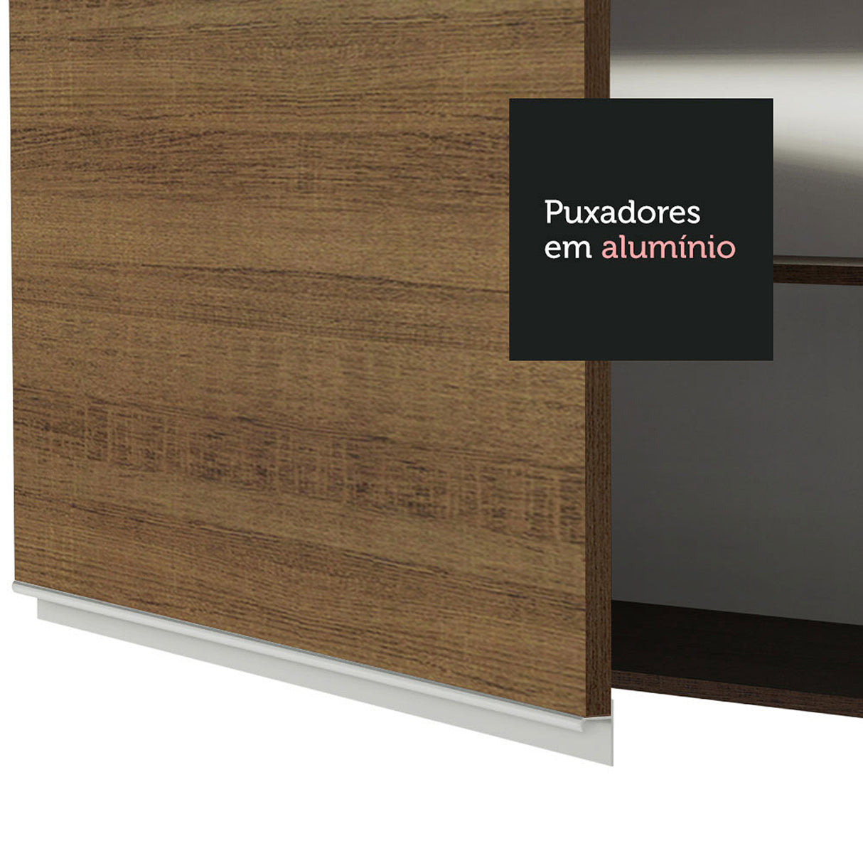 Mueble Superior de Cocina Glamy Marron 80x33cm Sin Entrepaños - MUEBLES SUPERIORES DE COCINA | Bylmo