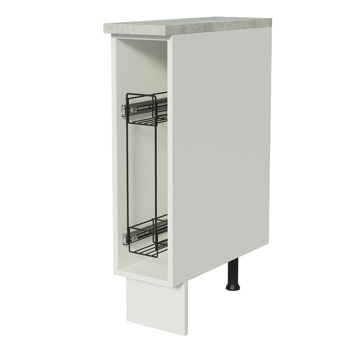 Mueble Auxiliar de Cocina Glamy Blanco y Gris 20x84cm Para Condimentos - BARRAS Y MUEBLES AUXILIARES | Bylmo