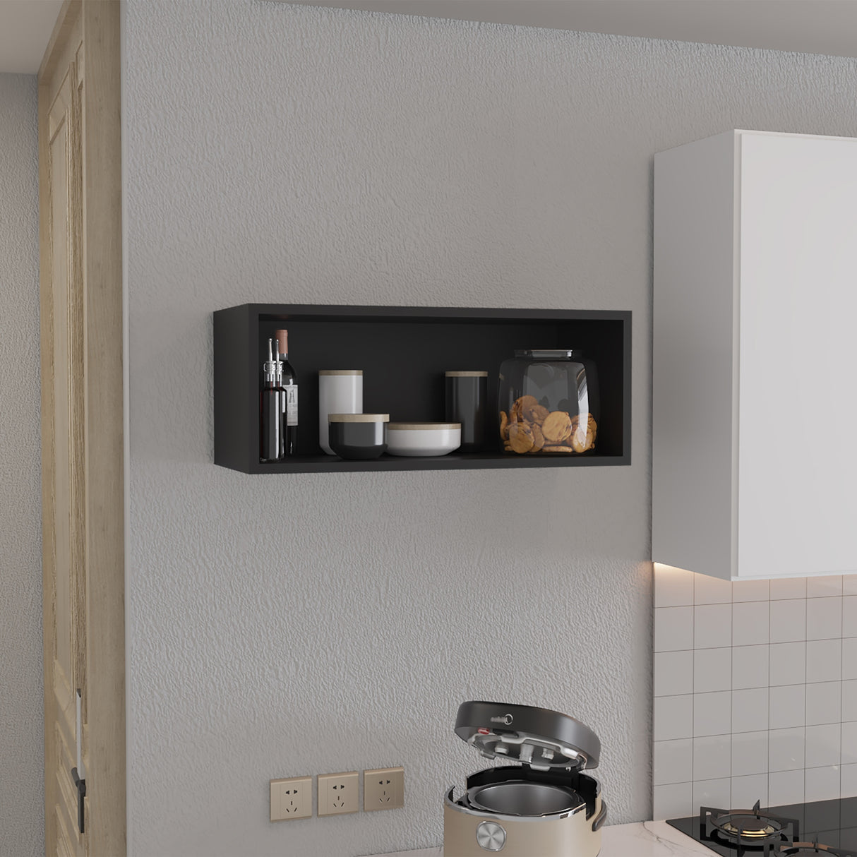 Mueble Superior de Cocina Wengue 76.2x30.4cm sin Puertas y sin Entrepaños - MUEBLES SUPERIORES DE COCINA | Bylmo