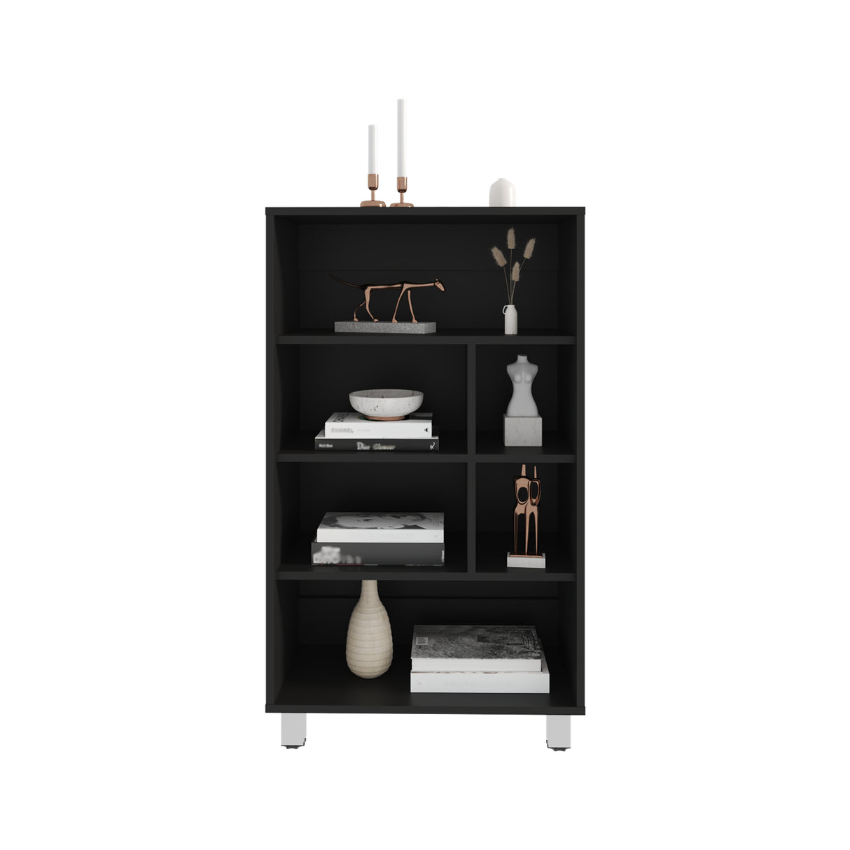 Biblioteca Bellagio Wengue 60x101cm Rectangular Con Seis Compartimientos - BIBLIOTECAS Y ESTANTERIAS | Bylmo