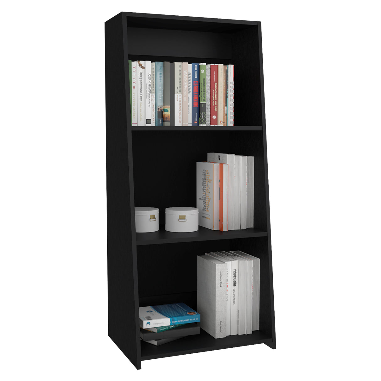 Biblioteca Note Wengue 53.1x120cm Rectangular Con Tres Compartimientos - BIBLIOTECAS Y ESTANTERIAS | Bylmo