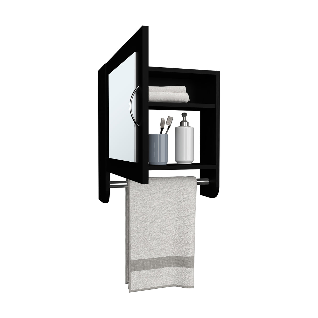 Gabinete de Baño 300 Bath Wengue 45x50cm Rectangular y con Un Entrepaño - GABINETES DE BANHO | Bylmo