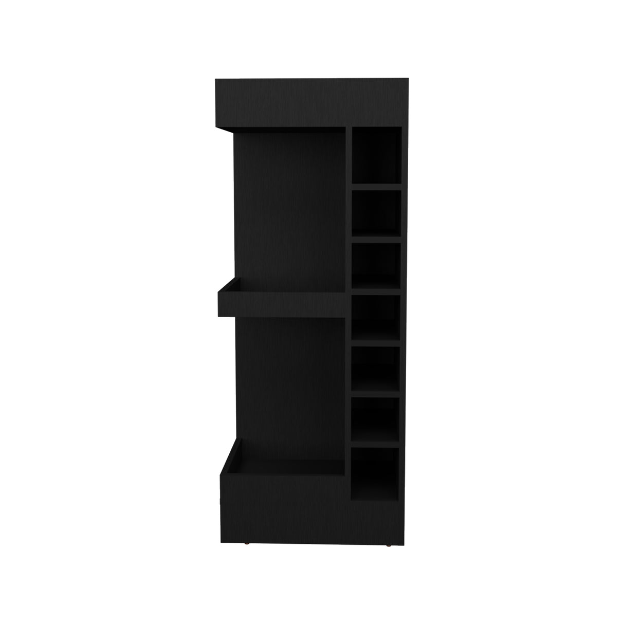 Bar Esquinero Lyman Wengue 46.6x116cm con Catorce Portabotellas y Tres Compartimientos - BARES | Bylmo